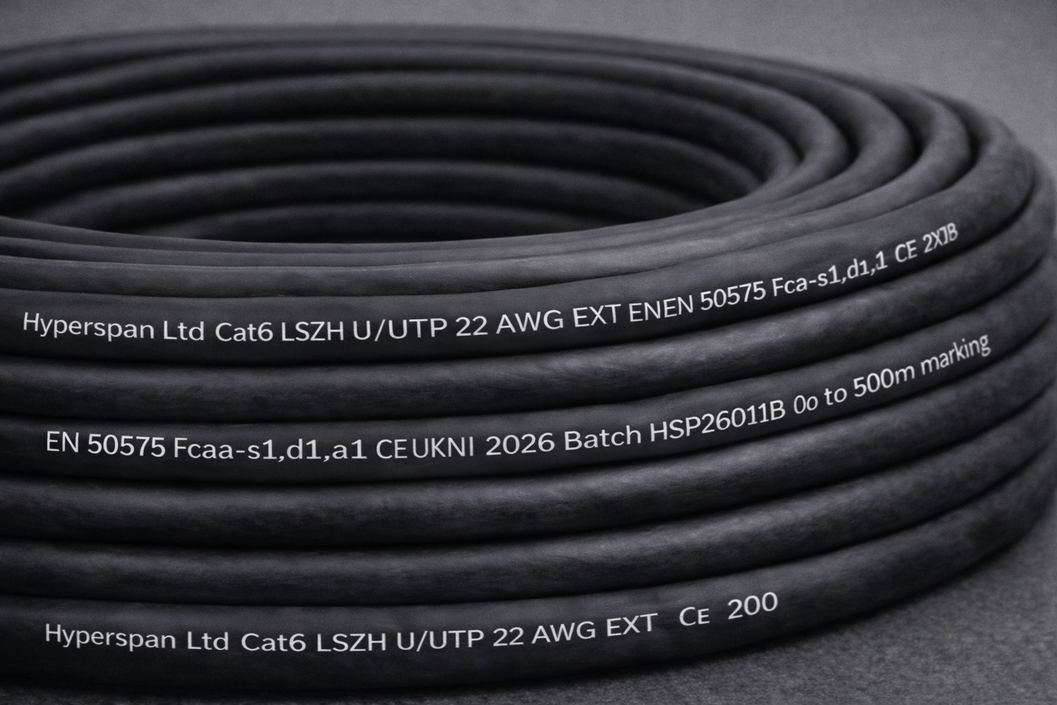 Hyperspan™ Extended-Reach U/UTP Cat6 EXT Cable – CCTV, Wi-Fi, smart buildings - PoE+