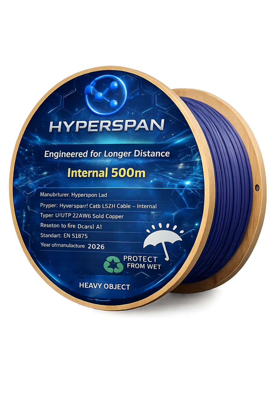 Hyperspan™ Extended-Reach U/UTP Cat6 INT Dca Cable – CCTV, Wi-Fi, smart buildings - PoE++
